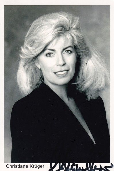 Autogramm Schauspieler | Christiane KRÜGER | 1990er Foto (Portrait SW) 3