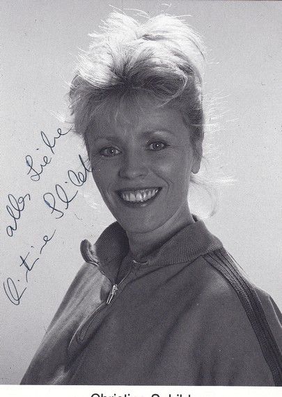 Autogramm Schauspieler | Christine SCHILD | 1990er (Portrait SW)