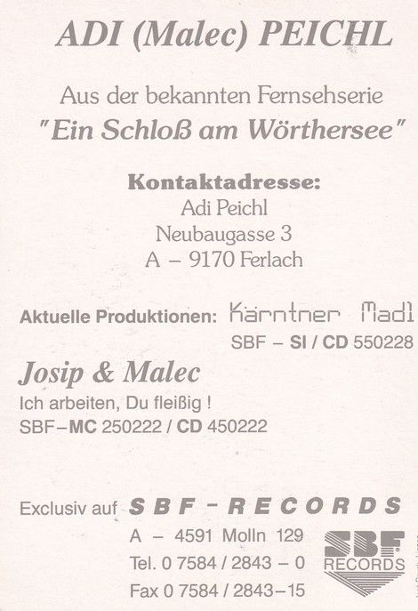 Autogramm Schauspieler | Adi PEICHL | 1990er (Portrait Color) SBF