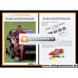 Autogramm Fussball | FC Bayern München | 1991 | Klaus AUGENTHALER