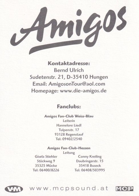 Autogramme Schlager | AMIGOS | 2010er (Portrait Color) VM MCP
