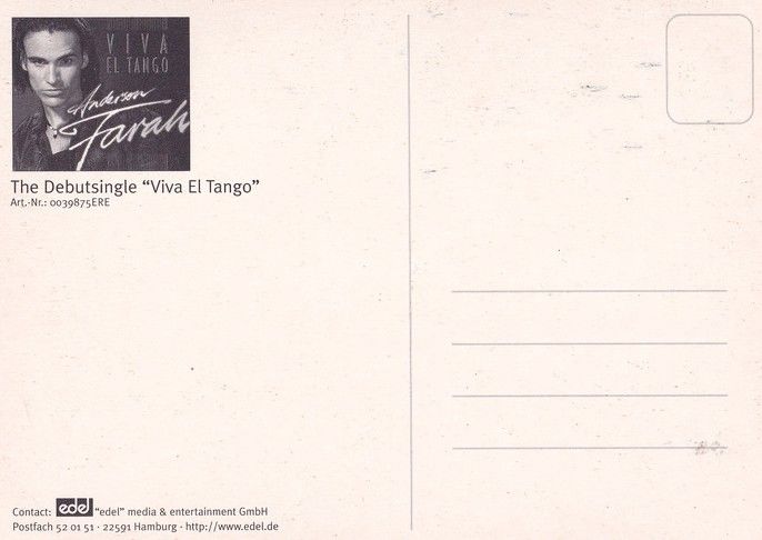 Autogramm Schauspieler | Anderson FARAH | 1998 (Portrait Color) Viva El Tango