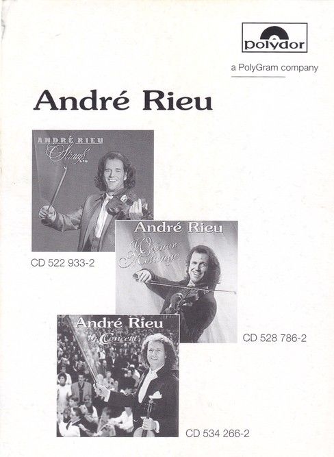 Autogramm Instrumental (Violine) | Andre RIEU | 2010 "In Concert" Polydor
