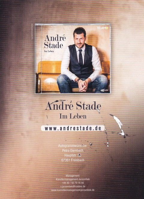 Autogramm Schlager | Andre STADE | 2015 "Im Leben" (Telamo)