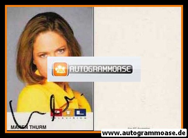 Autogramm TV | RTL | Maren THURM | 1980er (Portrait Color)