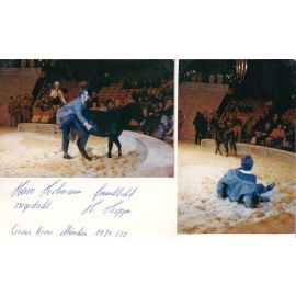 Autogramm Zirkus | H. HOPPE | 1970er (Showszene Color) Clown