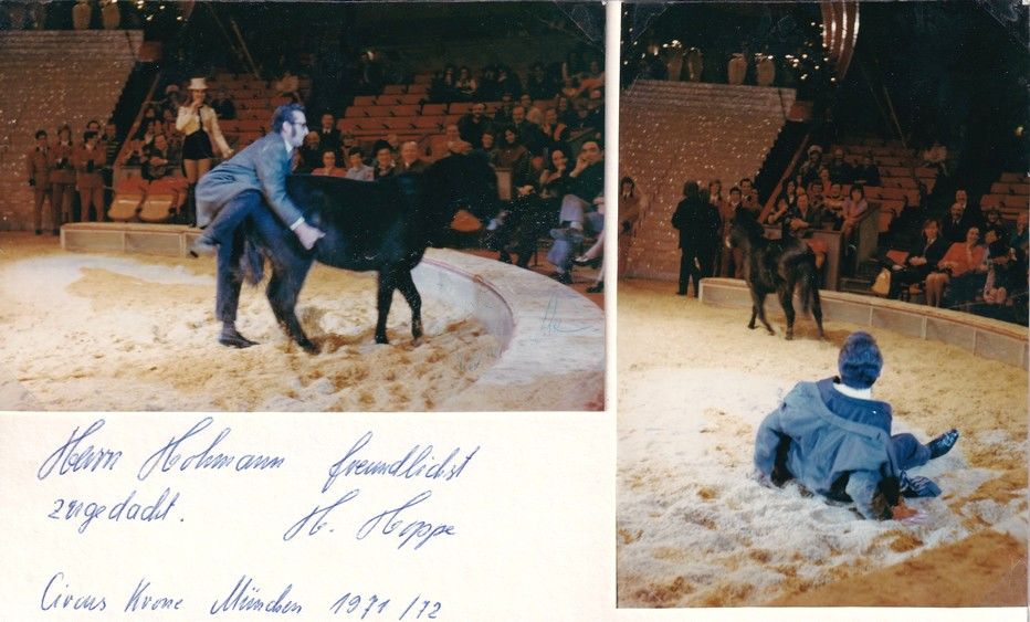Autogramm Zirkus | H. HOPPE | 1970er (Showszene Color) Clown