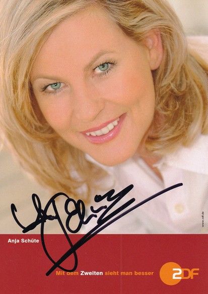 Autogramm TV | ZDF | Anja SCHÜTE | 2000er (Portrait Color) Bartling