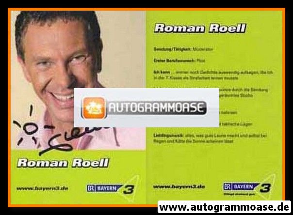 Autogramm Radio | BR Bayern 3 | Roman ROELL | 2000er (Portrait Color)