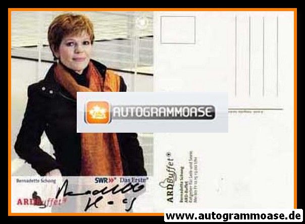 Autogramm TV | ARD | Bernadette SCHOOG | 2000er "ARD Buffet" (Beyer)