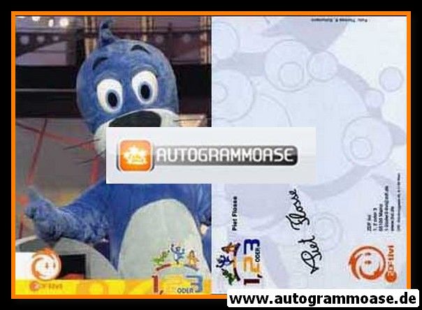 Autogrammkarte TV | ZDF tivi | PIET FLOSSE | 2000er "1, 2 Oder 3"