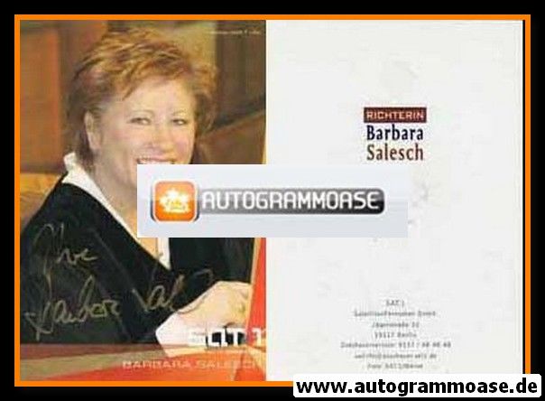 Autogramm TV | SAT1 | Barbara SALESCH | 2000er "Richterin BS" (Portrait Color Menne)