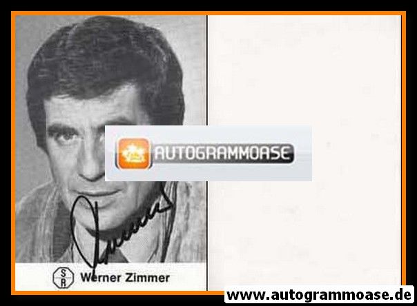 Autogramm TV | SR | Werner ZIMMER | 1970er (Portrait SW)