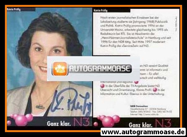 Autogramm TV | N3 | Katrin PRÜFIG | 1990er (Portrait Color)