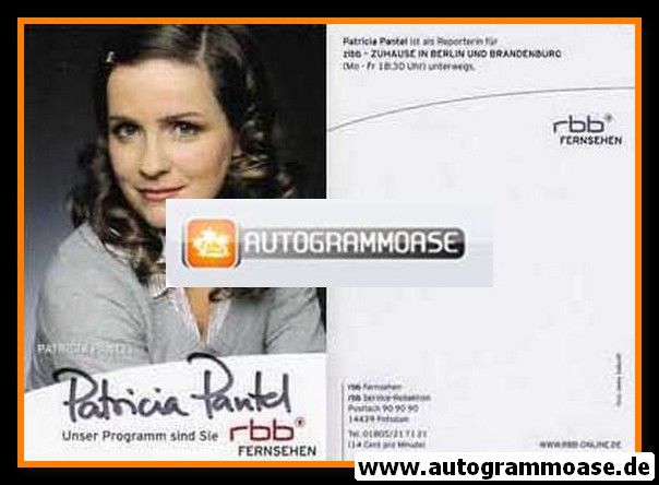 Autogramm TV | RBB | Patricia PANTEL | 2010er "Zibb"