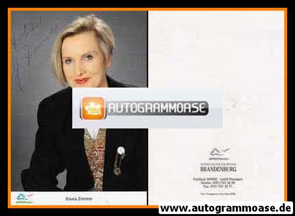 Autogramm Radio | ORB | Gisela ZIMMER | 1990er (Portrait Color)