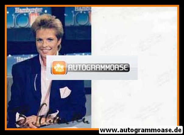 Autogramm TV | NDR | Birgit SCHANZEN | 1990er Foto "Hamburg Journal"