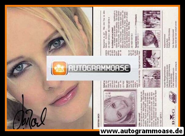 Autogramm Schlager | Kristina BACH | 2002 "Liebe, Was Sonst!" (Portrait Color BMG)