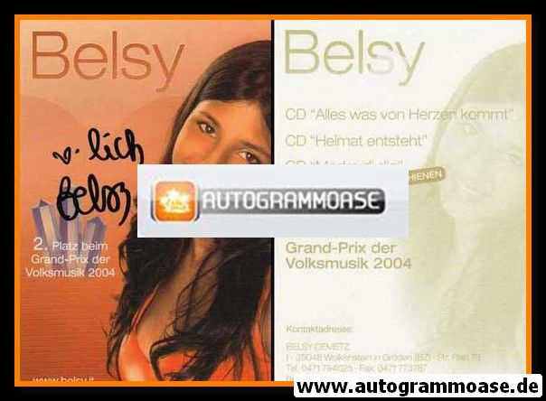 Autogramm Schlager | BELSY | 2004 "Madre Di Dio" (Portrait Color)