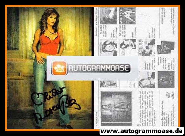 Autogramm Schlager | Andrea BERG | 2004 "Du" (Portrait Color Ariola) 2