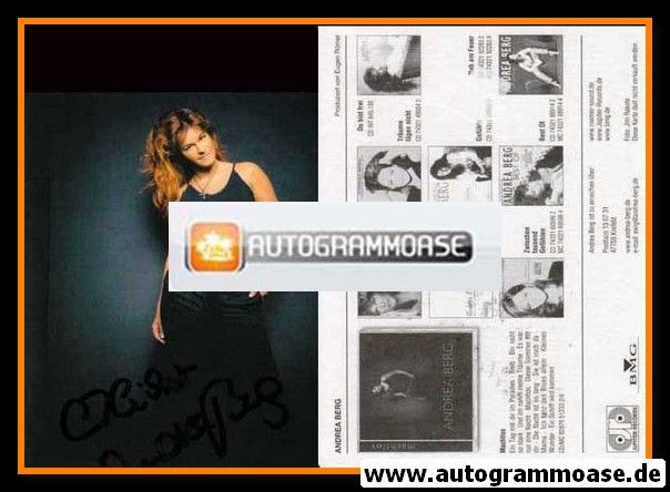 Autogramm Schlager | Andrea BERG | 2003 "Machtlos" (Jupiter BMG)