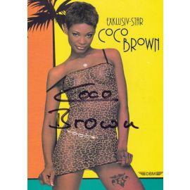 Autogramm Erotik | COCO BROWN | 2000er (Portrait Color) DBM