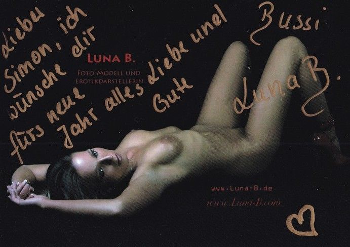 Autogramm Erotik | LUNA B. | 2010er (Portrait Color) Website