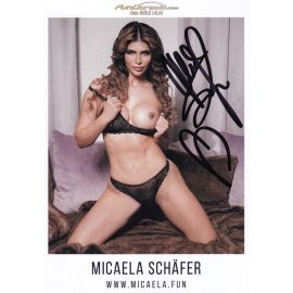 Autogramm Erotik | Micaela SCHÄFER | 2010er (Portrait Color) FunDorado NACKT