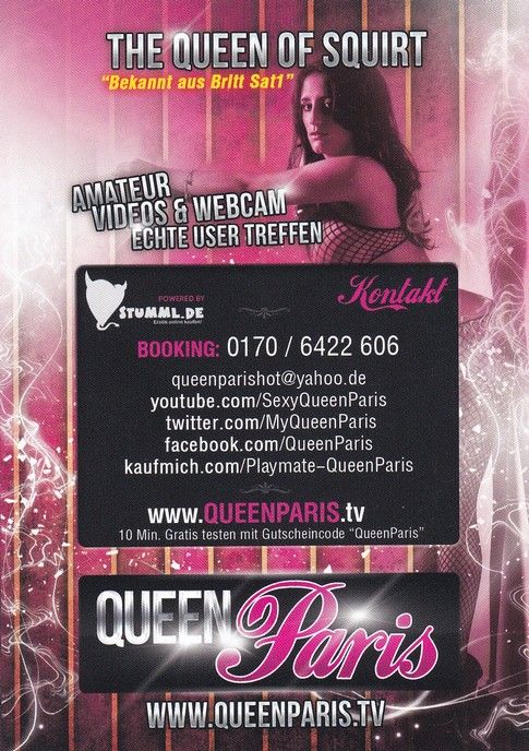Autogramm Erotik | QUEEN PARIS | 2010er (Portrait Color) Website 2