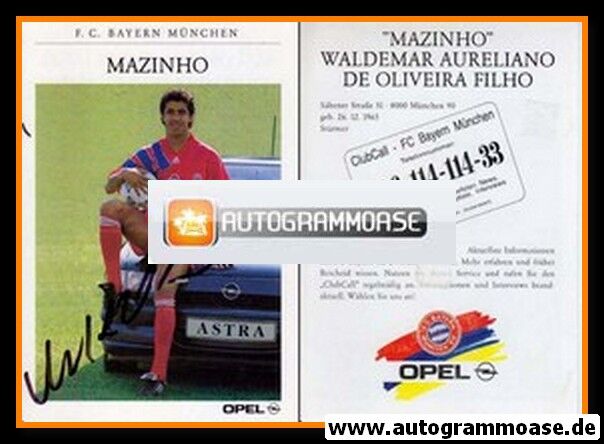 Autogramm Fussball | FC Bayern München | 1991 | MAZINHO