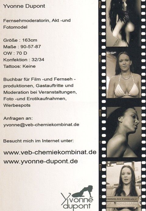 Autogramm Erotik | YVONNE DUPONT | 2000er (Portrait Color)