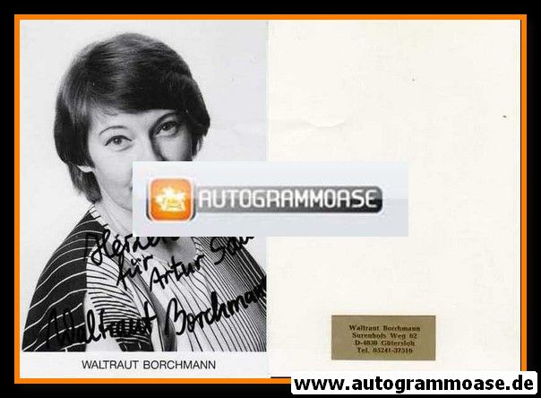 Autogramm Schauspieler | Waltraut BORCHMANN | 1990er (Portrait SW)