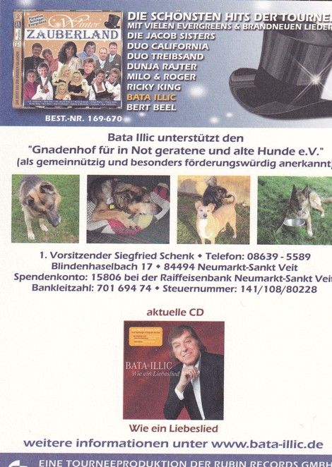 Autogramm Schlager | Bata ILLIC | 2008 "Winter Zauberland"