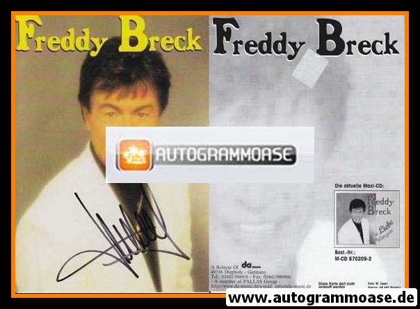 Autogramm Schlager | Freddy BRECK | 1997 "In Liebe gefangen" (Portrait Color DA)