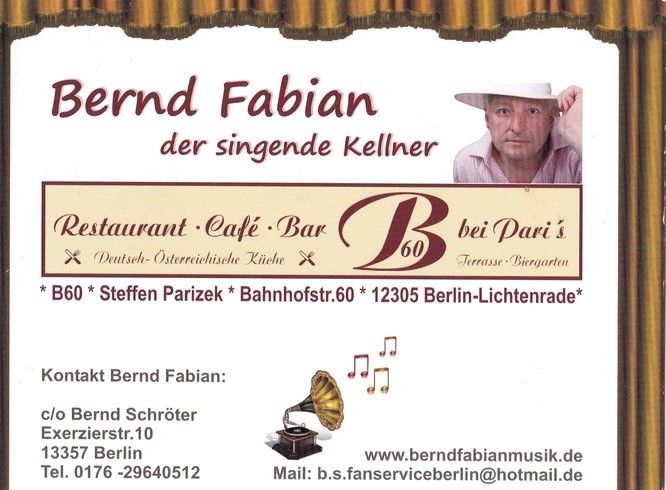 Autogramm Schlager | Bernd FABIAN | 2000er (Portrait Color) Kellner