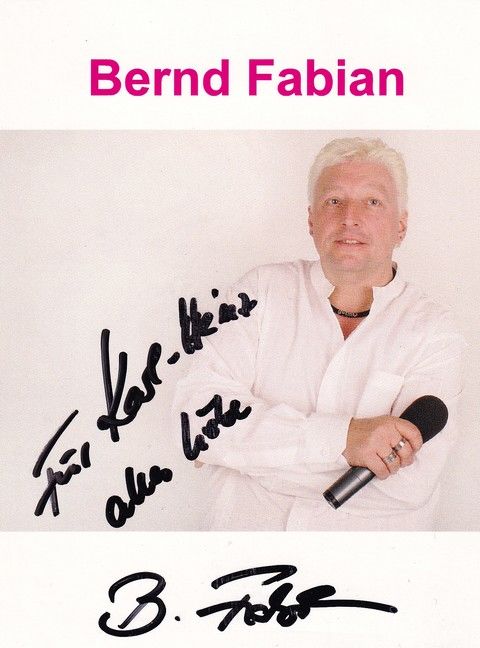 Autogramm Schlager | Bernd FABIAN | 2000er (Portrait Color) Buchung