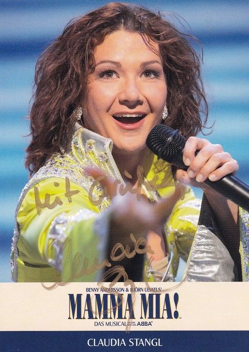 Autogramm Musical | Claudia STANGL | 2000er "Mamma Mia" (Portrait Color)