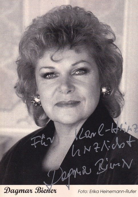 Autogramm Schauspieler | Dagmar BIENER | 1990er (Portrait SW) Theaterclub