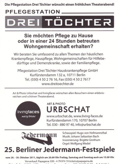 Autogramm Schauspieler | Dagmar BIENER | 2011 (Portrait SW) Jedermann