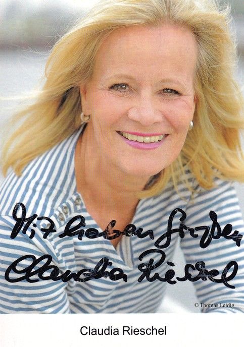 Autogramm Schauspieler | Claudia RIESCHEL | 2000er (Portrait Color) Leidig