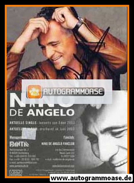 Autogramm Schlager | Nino DE ANGELO | 2003 "Jenseits Von Eden" (Portrait Color Koch)