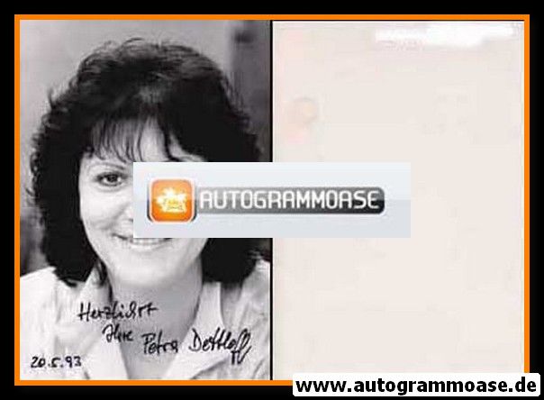 Autogramm Schauspieler | Petra DETTLOFF | 1980er Foto (Portrait SW)