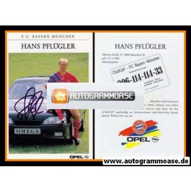 Autogramm Fussball | FC Bayern M&uuml;nchen | 1991 | Hans PFL&Uuml;GLER