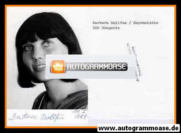 Autogramm Klassik | Barbara DOLLFUS | 1980er (Portrait SW)
