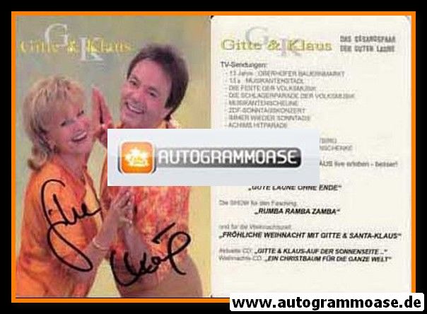 Autogramme Volksmusik | GITTE & KLAUS | 2002 "Gute Laune ohne Ende"