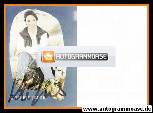 Autogramm Schauspieler | Katerina JACOB | 1990er (Portrait Color mit Hund)