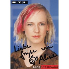 Autogramm TV | RTL | Aline STASKOWIAK | 2000er (Portrait Color) Erhard