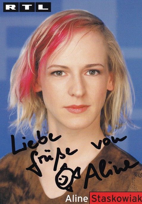 Autogramm TV | RTL | Aline STASKOWIAK | 2000er (Portrait Color) Erhard