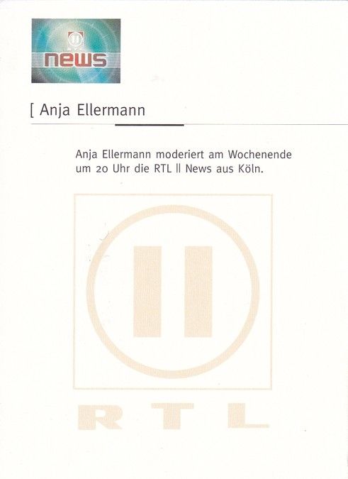 Autogramm TV | RTL2 | Anja ELLERMANN | 2000er "News"