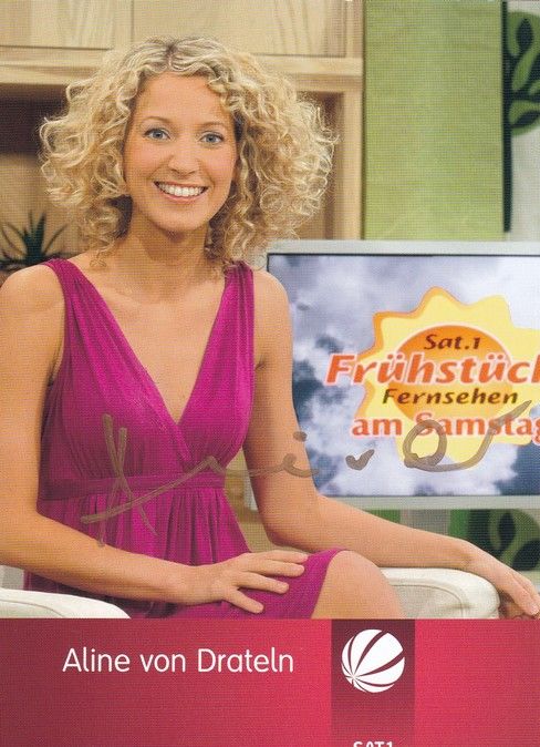 Autogramm TV | SAT1 | Aline VON DRATELN | 2000er "Frühstücksfernsehen" Davids